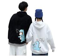 Matching Hoodies For Couples Kawaii - Couple Hoodie Dino-Kapuzenpullover Oversize Vintage Personalisiert Couple Geschenke King Queen Pullover-Partnerlook Valentinstag PäRchen Hoodie Kapuzenpulli
