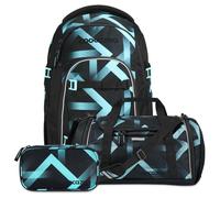 coocazoo MATE Set aus MATE + Sporttasche + Mäppchen MatSptMap26 Laser Lights