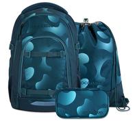 coocazoo MATE Set aus MATE + Turnbeutel + Mäppchen MatTubMap26 Aqua Flow