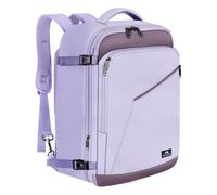 MATEIN Groß Rucksack Herren 50L, Air France Travel Backpack Erweiterbar Arbeitsrucksack Wasserabweisend Reiserucksack 55x35x25cm Carry-On Damen Cabin Bag Tagesrucksack für Bussiness, Hellviolettgrau