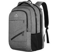 MATEIN Laptop Rucksack Herren 17 Zoll, Großer Wasserfester Rucksack Herren, Laptoprucksack Arbeit Business Schulrucksack Teenager, Anti Diebstahl TSA Backpack Daypack, Grau