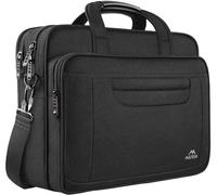MATEIN Laptoptasche 17,3 Zoll, Groß Laptop Tasche 17 Zoll Aktentasche Herren Wasserdicht Arbeitstasche Business Taschen Umhängetasche Laptop Bag Notebooktasche Schultertasche Bürotasche, Schwarz