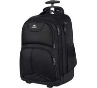 MATEIN Reisetasche mit Rollen, Rucksack mit Rollen Kabinengröße Trolley-Rucksack 17 Zoll Laptop-Trolley Business-Kabinentasche Handgepäck Schulrucksack für Damen, Herren, Uni, Schwarz