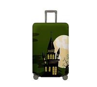 Mateju Elastisch Kofferschutzhülle, 3D-Halloween Kofferhülle Gepäck Cover, Waschbare Reisekoffer Hülle Trolley Case Kofferbezug für Koffer von 18-32 Zoll (Grün,M)