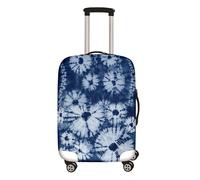 Mateju Elastisch Kofferschutzhülle, 3D Tie-Dye Kofferhülle Gepäck Cover, Waschbare Reisekoffer Hülle Trolley Case Kofferbezug für Koffer von 18-32 Zoll (Dunkelblau 0,L)