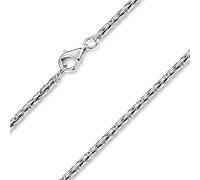 MATERIA 925 Silber Königskette Herren Halskette 2,5mm rund diamantiert rhodiniert 40-70cm + Schmuck Box #K74, Länge Halskette:45 cm