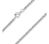 MATERIA 925 Silber Königskette Herren Halskette 2,5mm rund kurz in Schmuck Box #K74-40, Länge Halskette:40 cm