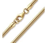 MATERIA 925 Silber Schlangenkette Gold - Damen Halskette Collier vergoldet 2,7mm in 40-80 cm + Box #K54