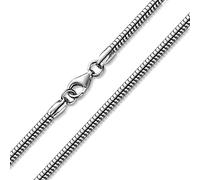 Materia 925 Sterling Silber Schlangenkette 3mm Damen Halskette Collier rhodiniert in 70 cm K28-70cm