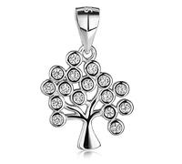 Materia Baum des Lebens Anhänger Silber 925 - Zirkonia Schmuck KA-518-Weiß