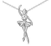MATERIA by Matthias Wagner Ballerina Anhänger Tänzerin 925 Sterling Silber mit Tutu inklusive Schmuckbox KA-260