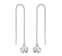 MATERIA by Matthias Wagner Durchzieher Ohrringe Silber 925 Damen Lotus Blume SO-114