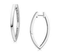 MATERIA by Matthias Wagner Klappcreolen Silber 925 Damen - Creolen spitz oval SO-344