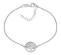 Materia Damen Armband Silber 925 - Baum des Lebens Anhänger 16-19,5cm SA-146-Silber
