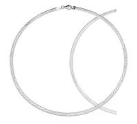 MATERIA Damen Collier Silber Kette - Tondakette Halsreif Halskette Frauen 925 Sterlingsilber rhodiniert inkl. Etui CO-22