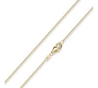 MATERIA Damen Halskette Silber 925 vergoldet - 1mm Venezianerkette Goldkette K15-55cm