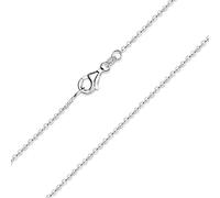 MATERIA feine Ankerkette 925 Sterling Silber - 1,2mm Halskette silber in 40 45 50 60 70 cm verfügbar #K30, Länge Halskette:55 cm