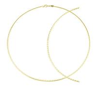 MATERIA Gold Halskette Collier Halsreif 45cm - 925 Silber Tonda-Kette gelbgold vergoldet mit Collier-Etui CO-24