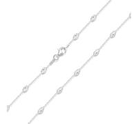 MATERIA Halskette Damen Kugeln Silber - 925 Sterling-Silber Kette K90-70cm