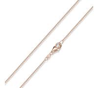 MATERIA Halskette Damen rosegold Silber 925 - Venezianerkette Kette 1mm rosé vergoldet K17-60cm