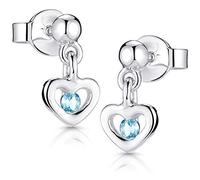MATERIA Kinder Ohrringe Silber 925 Mädchen - Kinderschmuck Ohrstecker türkis SO-402-Türkis