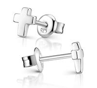 Materia Ohrringe Silber 925 Kreuz Ohr Stecker Herren Damen SO-440-Silber