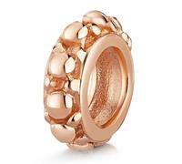 MATERIA Rosegold Bead Anhänger Silber 925 Noppen Zwischenelement für Bead Armband mit Schmuckbeutel 1669