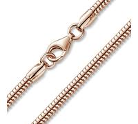 Materia Rosegold Halskette Damen 925 Silber Collier 3mm flach 45cm K25-45cm