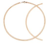 MATERIA Rosegold Kette Collier Damen - Tondakette Halsreif 45 cm Halskette Frauen 925 Silber vergoldet inkl. Etui CO-20