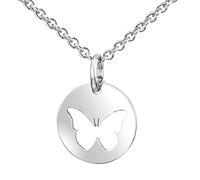 Materia Schmetterling Halskette Silber 925 - Kette mit Anhänger Damen 42-47cm KA-451