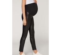 Maternity Leggings In Lederoptik Schwarz L