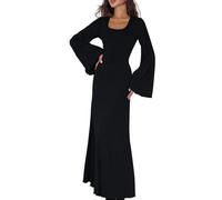 Maternity Midi Strand Bedecken Kleidung Ein Linienkleid Für Frauen Frauen Schwarze Formelle Kleidung Lady Schuhe Strickkleid Blaues Kleid Für Frauen Herrenkleid Karierter Langarmkleid(Schwarz，M）