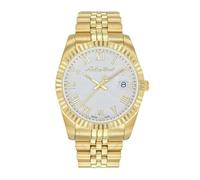 Mathey-Tissot Analoge Herrenuhr mit schwarzem Zifferblatt, Silber-Gold, Modern