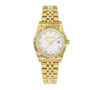 Mathey-Tissot Damen-Armbanduhr D810Pbri, Edelstahl, silberfarbenes Zifferblatt, römisches Quarz, Blau