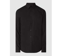 Matinique Slim Fit Business-Hemd mit Stretch-Anteil Modell 'Robo' in Black, Größe XL