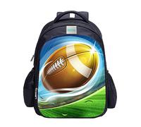 MATMO Fußball Rucksack für Jungen, Fußball Druck Rucksack Coole Fußball Muster Schultasche, American Football Rucksack 23-19, One_Size, Cartoon, Einheitsgröße