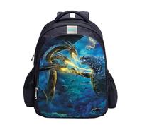 MATMO Monster Dragon Rucksack für Jungen - Schultasche, Kinder-Büchertasche Monsterdrachen (One_Size, Cartoon)
