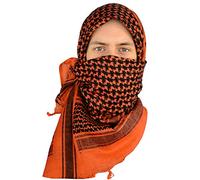 Mato & Hash Keffiyeh Schal im Militärstil, 100 % Baumwolle Gr. Single, Rustikales Orange