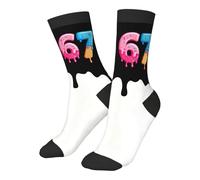 Matoebyr 67 Meme Eiscreme-Socken, Lustige Weihnachts-Neuheit Ice Cream Six Seven Crew-Socke, Atmungsaktiv Und Rutschfest, Für Damen, Herren, Kinder, Für Weihnachten, Geburtstag, Wandern, Reisen