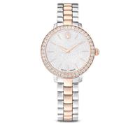 Matrix 3-link Uhr, Schweizer Produktion, Metallarmband, Silberfarben, Roségoldfarbenes Finish OS