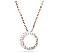 Matrix Anhänger, Kristallperle, Rundschliff, Weiß, 18K Roségoldbeschichtet OS