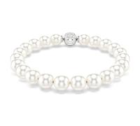 Swarovski Armband Matrix mit Kristallperlen, Weiß, Rhodiniert, OS