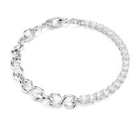 Matrix Armband, Rundschliff, Weiß, Rhodiniert OS