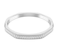 Swarovski Armreif Matrix – rhodiniert, Achteck, Baguette-Schliff, weiße Zirkonia – L