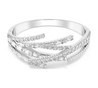 Matrix Armreif, Verschiedene Schliffe, Weiß, Rhodiniert L