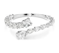 Matrix Armreif, Verschiedene Schliffe, Weiß, Rhodiniert OS