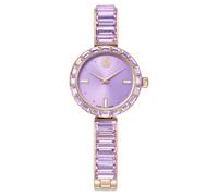 Matrix bangle Uhr, Schweizer Produktion, Kristallarmband, Violett, Champagne-vergoldetes Finish OS