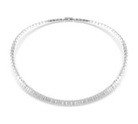 Matrix Halskette, Baguette-Schliff, Weiß, Rhodiniert OS