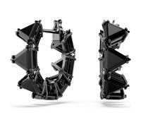 Matrix Kreolen, Trilliant-Schliff, Dreieck, Mini, Schwarz, Rutheniert OS