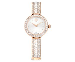 Matrix pearl bangle Armreifuhr, Schweizer Produktion, Kristallarmband, Roségoldfarbenes Finish OS